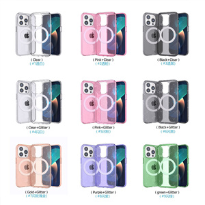 Pour iPhone 15 16 Pro Max Defender Magnétique Transparent Clair Paillettes Étuis et Sacs pour <span class=keywords><strong>T</strong></span>éléphone Portable - Product Image 6