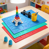 Pièces d'imprimante 3D personnalisées, planche à dessin en silicone, ensemble de jouets de dessin amusants, tapis d'impression 3D en silicone avec 2 protège-doigts