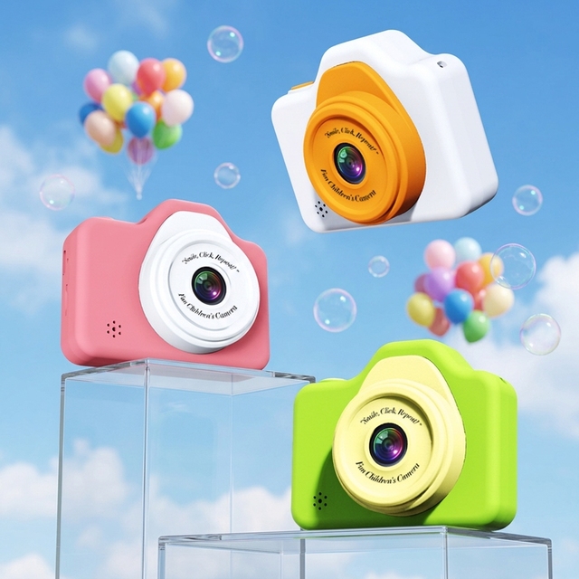 BPA Free Kids Camera 10x-20x 2.0 Inch HD Screen 90 Wide Angle Instant Camera Cartoon Digital Video Camcorder for Children Gift