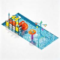 Kleiner Kinderpool Schwimmbecken Maßgeschneidertes Design Kunststoff-Fiberglas Wasserspielplatz Spritzbecken für Ferienhäuser
