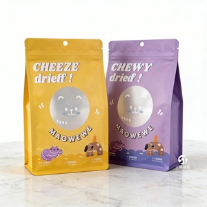 Custom Window Pet Food Bag Printed Aluminum Foil Flat Bottom Dog Food Stand up Pouch with Durable Zipper <b>Lock</b> - Product Image 4