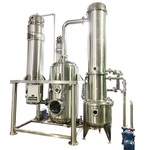 Herbal extractor and concentrator tank falling film effect evaporator vacuum