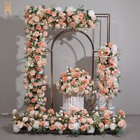 Chemin de table populaire en fleurs artificielles de soie blanches et roses, boule de fleurs pour arche de mariage, décoration pour événements et fêtes