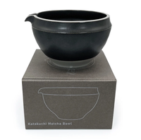 Bol à matcha japonais en céramique, bol à matcha traditionnel en céramique pour la cérémonie du thé, bol à matcha en céramique avec bec verseur
