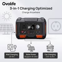 Tailored Design 300W 270Wh 15W Wireless Charge Lithium Battery Power Station Solar Generator for Field Survey OVO-A3E