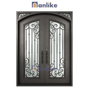 Anlike <span class=keywords><strong>Ancienne</strong></span> <span class=keywords><strong>porte</strong></span> <span class=keywords><strong>d</strong></span>'<span class=keywords><strong>entrée</strong></span> Smart Lock Double Design Verre trempé Tige noire Externe Acier galvanisé Grande <span class=keywords><strong>porte</strong></span> <span class=keywords><strong>d</strong></span>'<span class=keywords><strong>entrée</strong></span> classique en fer - Product Image 3