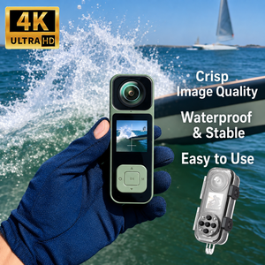 Mini caméra <span class=keywords><strong>d</strong></span>'action WiFi 4K avec objectif avant et arrière pour casque de <span class=keywords><strong>moto</strong></span>, vélo et activités de plein air - Product Image 3