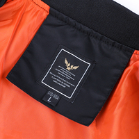 Blouson d'aviateur d'hiver imperméable court de haute qualité pour hommes avec col montant et position du logo sur le devant