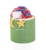 Panier de rangement rond multifonctionnel moderne, fait à la main, écologique, pour le Ramadan et l'Aïd - Organisateur en rotin tressé naturel, prix compétitif