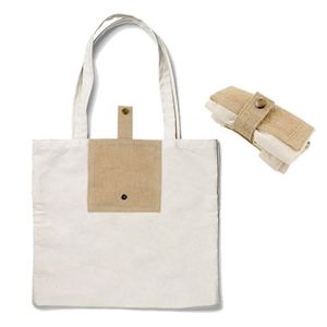 Durable Recycled Cotton <b>Canvas</b> Handled Tote Bag Foldable Portable Custom Letter Pattern Shoulder Strap Supermarket & Daily Use - Product Image 1