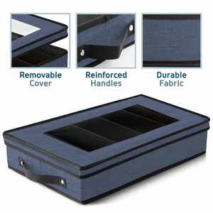 5 Compartment Flatware <b>Storage</b> Case Silverware Case with Handles Protects and Organizes Cutlery - Product Image 5