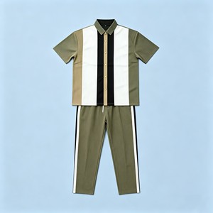 Completo da Uomo Estivo MXJ016 da 8,5 Dollari: Polo con Zip e <span class=keywords><strong>Pantaloni</strong></span> Lunghi, Set 2 Pezzi Casual per Tutti i Giorni, <span class=keywords><strong>Tuta</strong></span> Sportiva da Jogging - Product Image 3