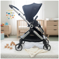 Nouvelle poussette pliable légère en aluminium Baypie BP168 personnalisée, 3 en 1, siège auto, trotteur, 4 roues, 0-3 ans, EN1888