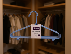 Perchas de Plástico Levon, 8 Piezas, Rectangulares, Antideslizantes, Ligeras, para Guardar Ropa en el Armario - Product Image 2