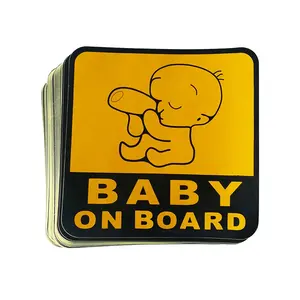 Adesivi baby on board riflettente cute car sticker sign personalizzato per auto