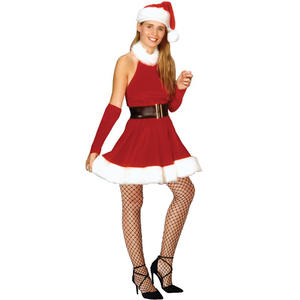 <span class=keywords><strong>Traje</strong></span> rojo bonito de Papá <span class=keywords><strong>Noel</strong></span> para mujer, fiesta de Navidad, disfraz clásico de Navidad para señora Claus para adulto - Product Image 1