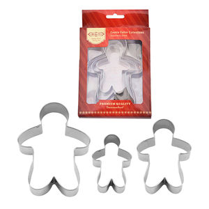 Ensemble <span class=keywords><strong>d</strong></span>'ustensiles en acier inoxydable, 3 pièces, pour garçons et filles, coupe-biscuits, pour hommes - Product Image 1