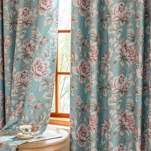 <span class=keywords><strong>Tissu</strong></span> de <span class=keywords><strong>rideau</strong></span> imprimé floral 100% polyester, base blanche, fleurs aquarelle, vendu au mètre - Product Image 5