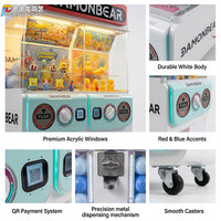 Machine à capsules de jouets à monnayeur professionnelle haute capacité et colorée pour centre commercial et salle de jeux, type Gashapon