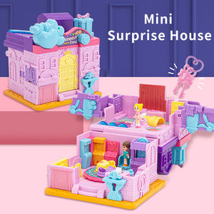 Yamataka ชุดตัวต่อสำหรับเด็ก, ของเล่น DIY ขนาด1:12พลาสติกสีชมพูเฟอร์นิเจอร์ขนาดเล็กบ้านเด็กเล่นของ<span class=keywords><strong>เด็ก</strong></span>ผู้หญิงบ้านลูกกวาด - Product Image 4