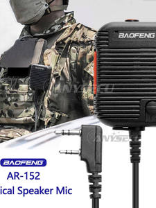 Micrófono Táctico AR-152 con Conector Tipo K, Alto Volumen, Doble PTT para Radios Bidireccionales UV-5R BF-888S UV-82 UV-K5 UV-K6 UV-8800 L794 - Product Image 3