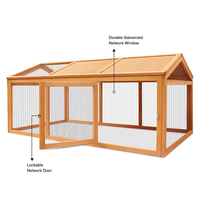 Offre spéciale Style moderne Triangle extérieur jardin en bois massif coupe-vent Portable poulet poule lapin Animal maison Coop