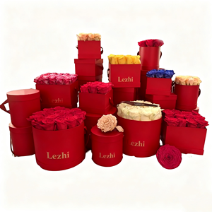 Sang trọng Hai Lớp Hoa Hồng Trá<span class=keywords><strong>i</strong></span> Tim Hộp quà tặng bao bì tùy chỉnh tô<span class=keywords><strong>i</strong></span> yêu bạn Hộp hoa vớ<span class=keywords><strong>i</strong></span> ngăn kéo - Product Image 6