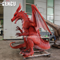 Offre Spéciale de prix d'usine Animatronic Red Western Dragon 3D Big Dragon