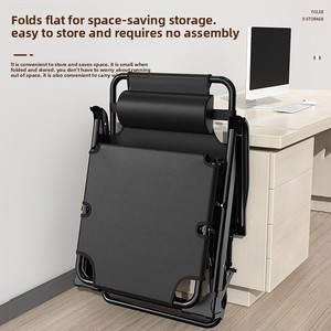 <span class=keywords><strong>Chaise</strong></span> de sieste pliante inclinable pour pause déjeuner, structure en acier, mobilier d'extérieur moderne et minimaliste, <span class=keywords><strong>chaise</strong></span> portable à dossier pour une assise relaxante - Product Image 2