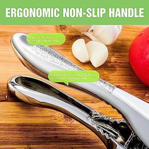 Offre Spéciale : Presse-ail Multifonction en Acier Inoxydable Argenté 15,5*3cm pour Toutes Saisons, Hachoir à Légumes Écologique avec Boîte - Product Image 5