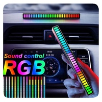 Nouvelle voiture ordinateur écran jeu décoration 32 bits Rgb barre lumineuse sonore commande vocale LED musique rythme lumières lampe