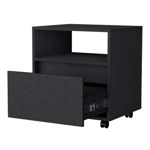Duncan Nightstand Top Open <b>Shelf</b> 1 Drawer Modern <b>Bedside</b> Storage Unit - Product Image 6