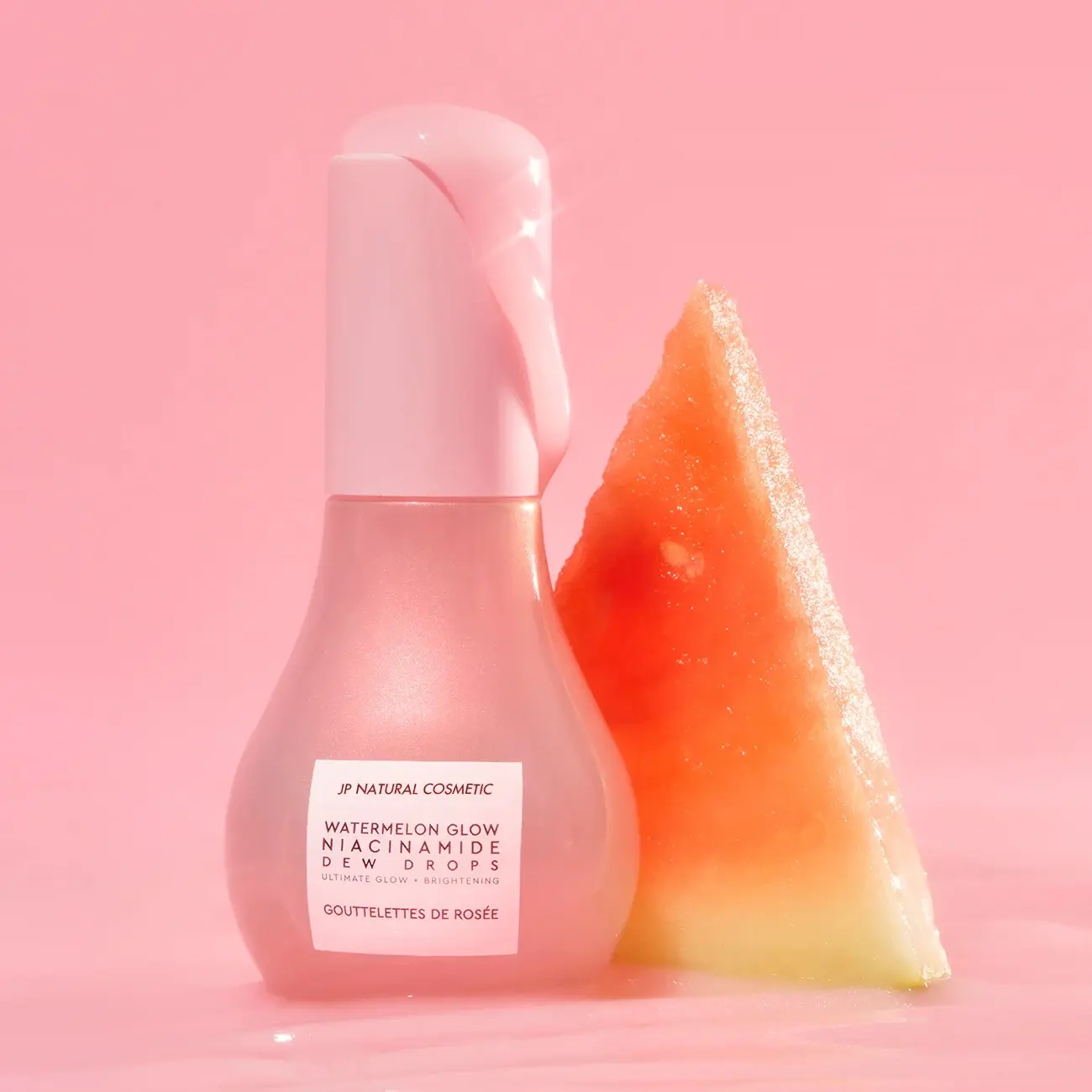 JP Natural Cosmetic OEM Recette Bio Glow à la pastèque Gouttes de rosée à la niacinamide 40 mL Sérum pour le visage Ultimate Glow Highlighting Eclat