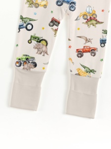 มิโอซิง 	 ชุดรอมเปอร์เด็กพิมพ์ลายไดโนเสาร์พรีเมียมสำหรับทุกฤดู เนื้อผ้านุ่มยืดหยุ่นจากใยไผ่ ซิปคู่ มีสินค้าพร้อมส่ง ขายส่ง - Product Image 5