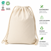 Bolsa de Lona de Algodón Natural con Cordón, Personalizada con Logotipo, Ecológica, a Prueba de Polvo, Colorida, para Compras y Regalos, Venta al Por Mayor