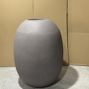 Pot de fleurs moderne et simple, grand format, pour extérieur/intérieur, en fibre de verre, écologique, pour utilisation dans les centres commerciaux, les hôtels, sur le sol - Product Image 6