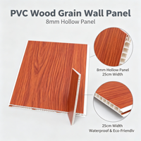 Panneau mural en PVC ignifuge, résistant à l'humidité et à la chaleur, imperméable, à effet bois, pour hôtel, hôpital, centre commercial et plafond de bureau