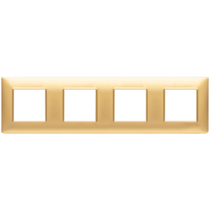 Cache-interrupteur mural 8M Plate 2+2+2+2 Or mat, longueur 34 mm, largeur 8 mm, hauteur 0,9 mm - Product Image 1