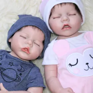 解剖ガール人形 Suppliers-生まれ変わった赤ちゃん人形18インチ洗える生まれ変わった双子、現実的な解剖学的に正しい新生児人形の男の子と女の子
