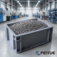 Bille magnétique en acier inoxydable poli FEIYUE SUS304 G200 1,588 mm avec dureté HRC 10-30 pour utilisation en braille