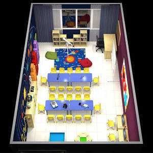 Moetry Design moderne Salle de classe de sciences pour enfants d'âge préscolaire Thème spatial Salle d'étude pour maternelle École maternelle - Product Image 5
