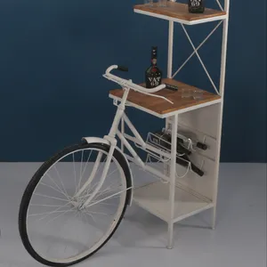 自行车架独立式地板三层展示架厨房酒吧餐厅客厅金属瓶架