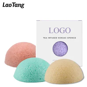 Wholesale 8 Colors Oem Custom Activated Facial Face Cleaning Puff Sponge Natural Organic Konjac Sponge For All Skins