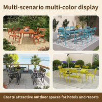 Ensemble de table et chaises d'extérieur en aluminium personnalisable, résistant aux intempéries, imperméable et anti-UV, mobilier de patio – Vente en gros usine