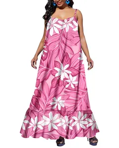 Brand New Polynesian Tribal Custom Pattern Spring 2023 For Women Trendy Plus Size 5XL Halter Party Dresses Drop Shipping