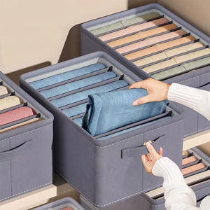 Kapaklı dolap düzenleyiciler katlanabilir saklama kutuları için yeni giysi saklama kumaş giysi organizatör saplı - Product Image 2