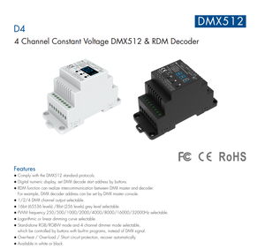 SKYDANCE 4CH 5A 12-48VDC Constant Voltage DMX512 Dimmers DMX512 Decoder <strong>Dmx</strong> <strong>Controller</strong> for RGBW <strong>LED</strong> Strip D4 - Product Image 2