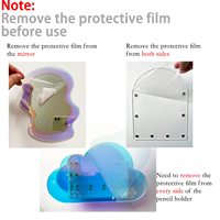 Tableau blanc magnétique, miroir de casier magnétique nuage et porte-stylo magnétique pour accessoires de casier scolaire vente en gros