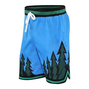 Shorts de sport pour hommes à prix raisonnable, taille élastique, maille unie, logo personnalisé, séchage rapide, respirant, en polyester - Product Image 3