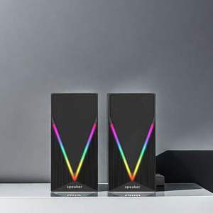OEM/ODM ไฟ LED RGB ในร่ม6W เบส <span class=keywords><strong>PC</strong></span> USB สเตอริโอซับวูฟเฟอร์เสียงเพลงสเตอริโอคอมพิวเตอร์ทรงสี่เหลี่ยมกล่องลำโพง - Product Image 3